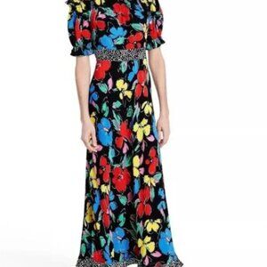 Rixo for Target Black Floral Maxi Cottagecore Boho Fairycore Dress
